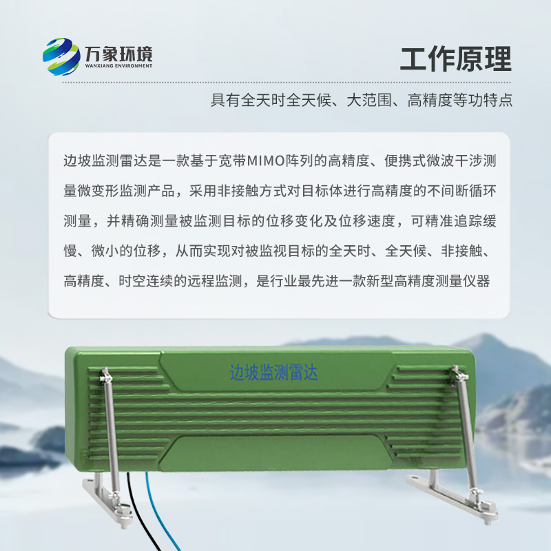 邊坡穩(wěn)定監(jiān)測雷達(dá)可精準(zhǔn)追蹤緩慢、微小的位移