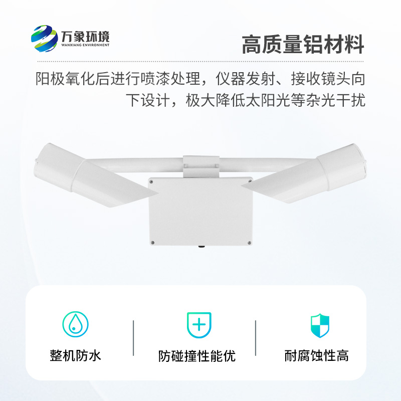 天氣現(xiàn)象傳感器采用前向散射法測量空氣總消光系數(shù)，進(jìn)而計(jì)算當(dāng)前能見度